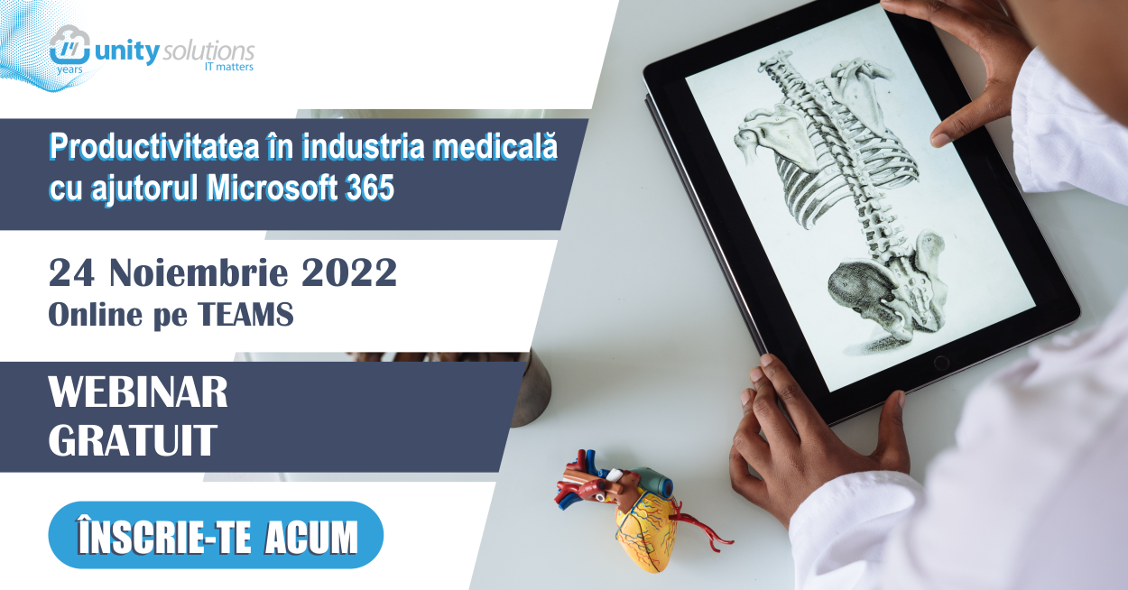 Webinar tehnologia in industria medicala, 24 noiembrie 2022